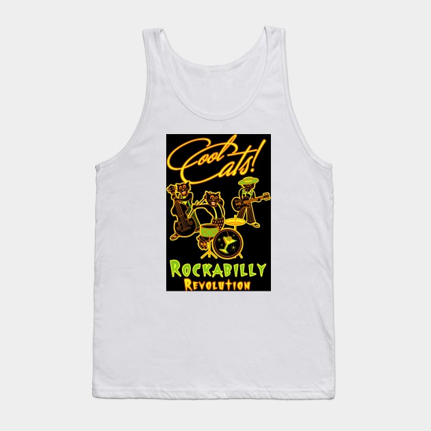 Cool Cats Rockabilly Tank Top by PLAYDIGITAL2020